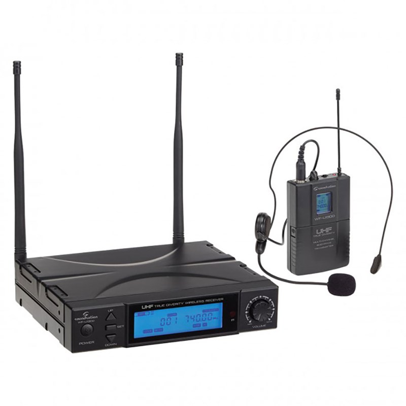 Soundsation WF-U1300P True Diversity UHF Wireless System 300CH Pocket Microphone 823-832 MHz